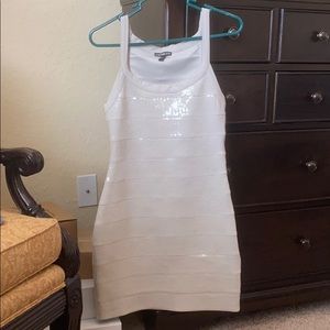 White sequin dress